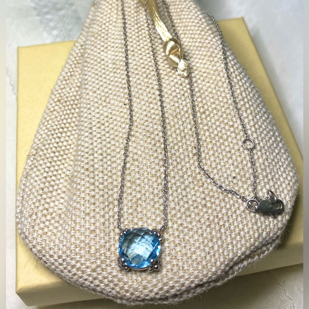 Anzie Sterling silver 16 inch topaz necklace